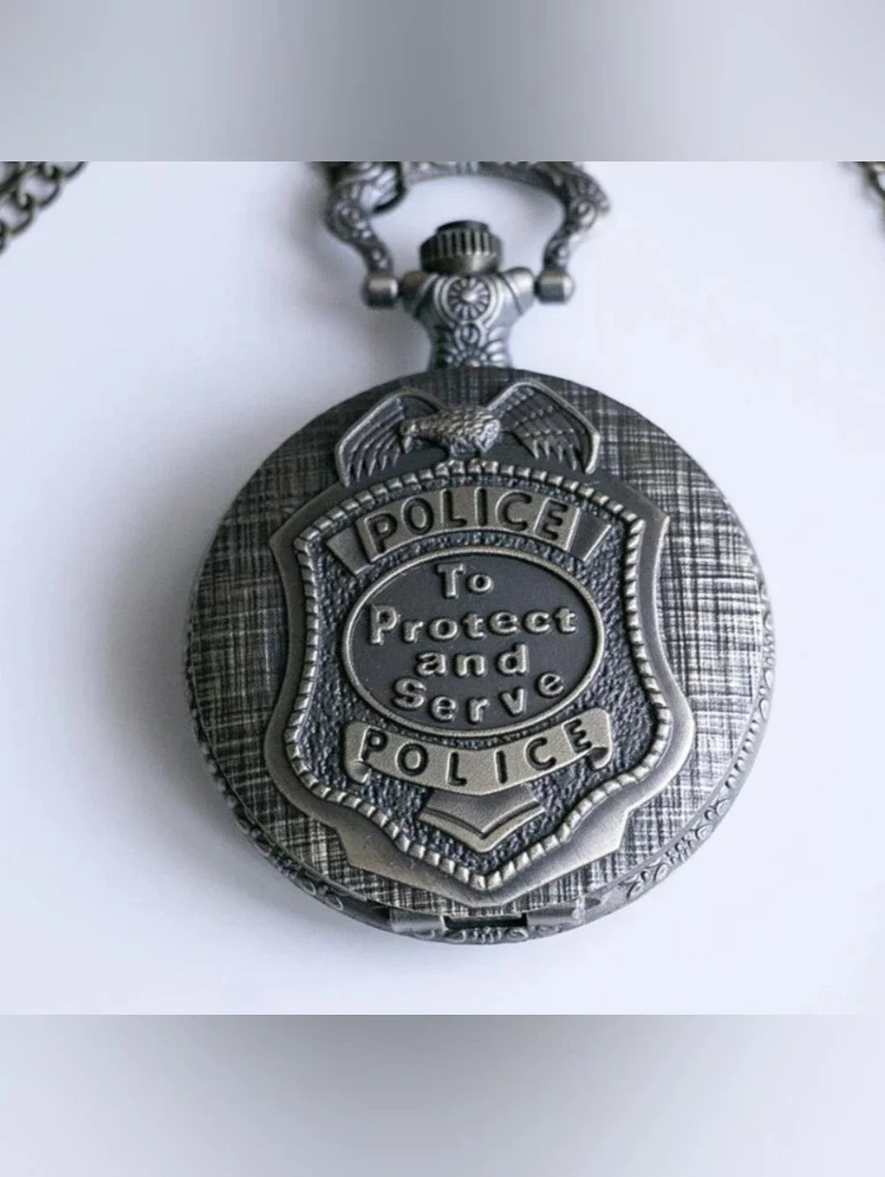 Police Officer Quartz Pocket Watch Battery Is Included